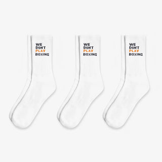 Calzini Boxraw We Don't Play Boxing (3 paia) Bianco-Combat Arena