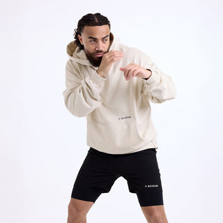 Felpa Boxraw Sparring Club Oversize con cappuccio Beige-Combat Arena