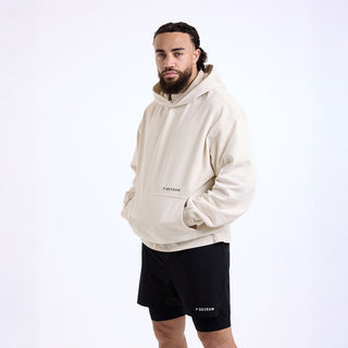 Felpa Boxraw Sparring Club Oversize con cappuccio Beige-Combat Arena