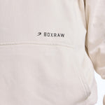 Felpa Boxraw Sparring Club Oversize con cappuccio Beige-Combat Arena