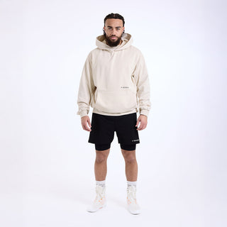 Felpa Boxraw Sparring Club Oversize con cappuccio Beige-Combat Arena