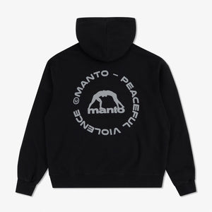 Sweatshirt Manto Label 25 Oversize met capuchon Zwart