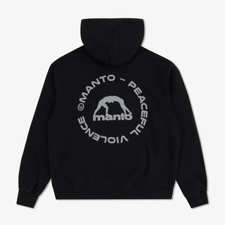 Sweatshirt Manto Label 25 Oversize met capuchon Zwart