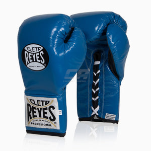 Bokshandschoenen Cleto Reyes Professionele CB2 Blauw-zwart met veters