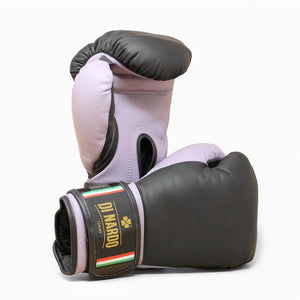 Guantoni Di Nardo con velcro 14 Oz Nero-lilla-Combat Arena