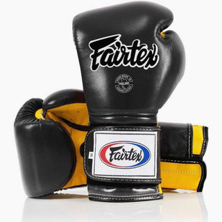 Bokshandschoenen Fairtex Mexican Stijl BGV9 Zwart-geel