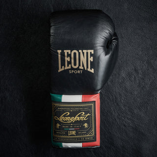 Guantoni Leone Orlando Tricolore con lacci Nero-Combat Arena