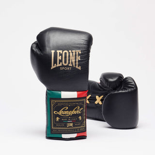 Guantoni Leone Orlando Tricolore con lacci Nero-Combat Arena