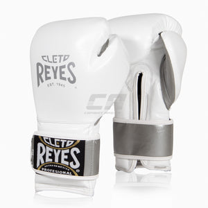 Bokshandschoenen Cleto Reyes Sparring CE6 Wit-zilver Speciale Editie