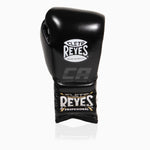 Bokshandschoenen Cleto Reyes Traditionele Training CE4 Zwart-zilver met veters