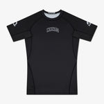 Rashguard Manto Ranked 25 maniche corte Nero-Combat Arena