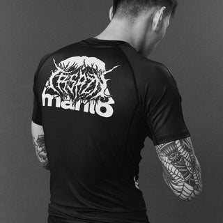Rashguard Manto Treasure Zone maniche corte nero-Combat Arena