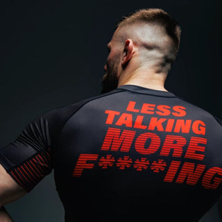 Rashguard Manto Fighting korte mouwen Zwart