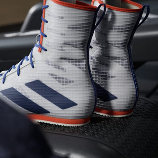 Scarpe da Boxe Adidas Box Hog 4 Bianco-blu-Combat Arena