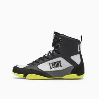 Scarpe da Boxe Leone 1947 Premium CL110 Nero-lime-Combat Arena