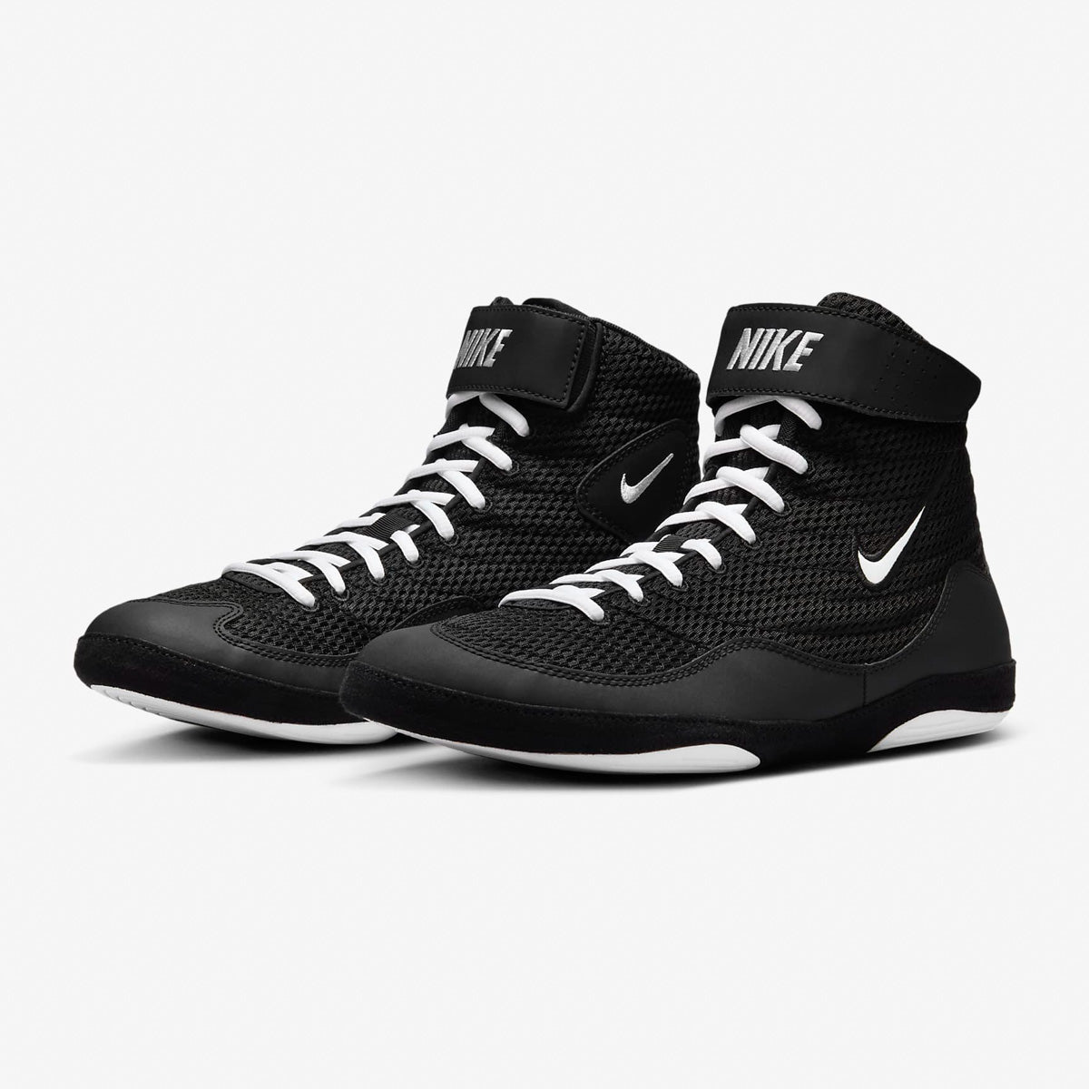 Mufanton Ringerschoenen voor heren, antislip, vechtsportschoenen, ademend, ringerschoenen, worstelschoenen, geschikt voor worstelen, boksen, crossfit, gewichtheffen, bodybuilding, zwart, wit, 39 EU