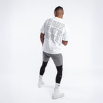 T-shirt Boxraw HRDR FSTR SMTR Oversize Wit