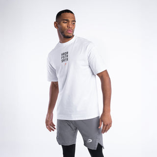 T-shirt Boxraw HRDR FSTR SMTR Oversize Wit