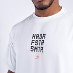 T-shirt Boxraw HRDR FSTR SMTR Oversize Wit
