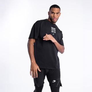 T-shirt Boxraw HRDR FSTR SMTR Oversize Zwart