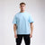 T-shirt Boxraw Lineal Oversize Blauw