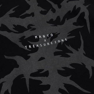 T-shirt oversize Manto Treasure Zone Zwart