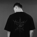 T-shirt oversize Manto Treasure Zone Zwart