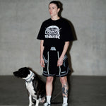 T-shirt oversize Manto Treasure Zone Zwart