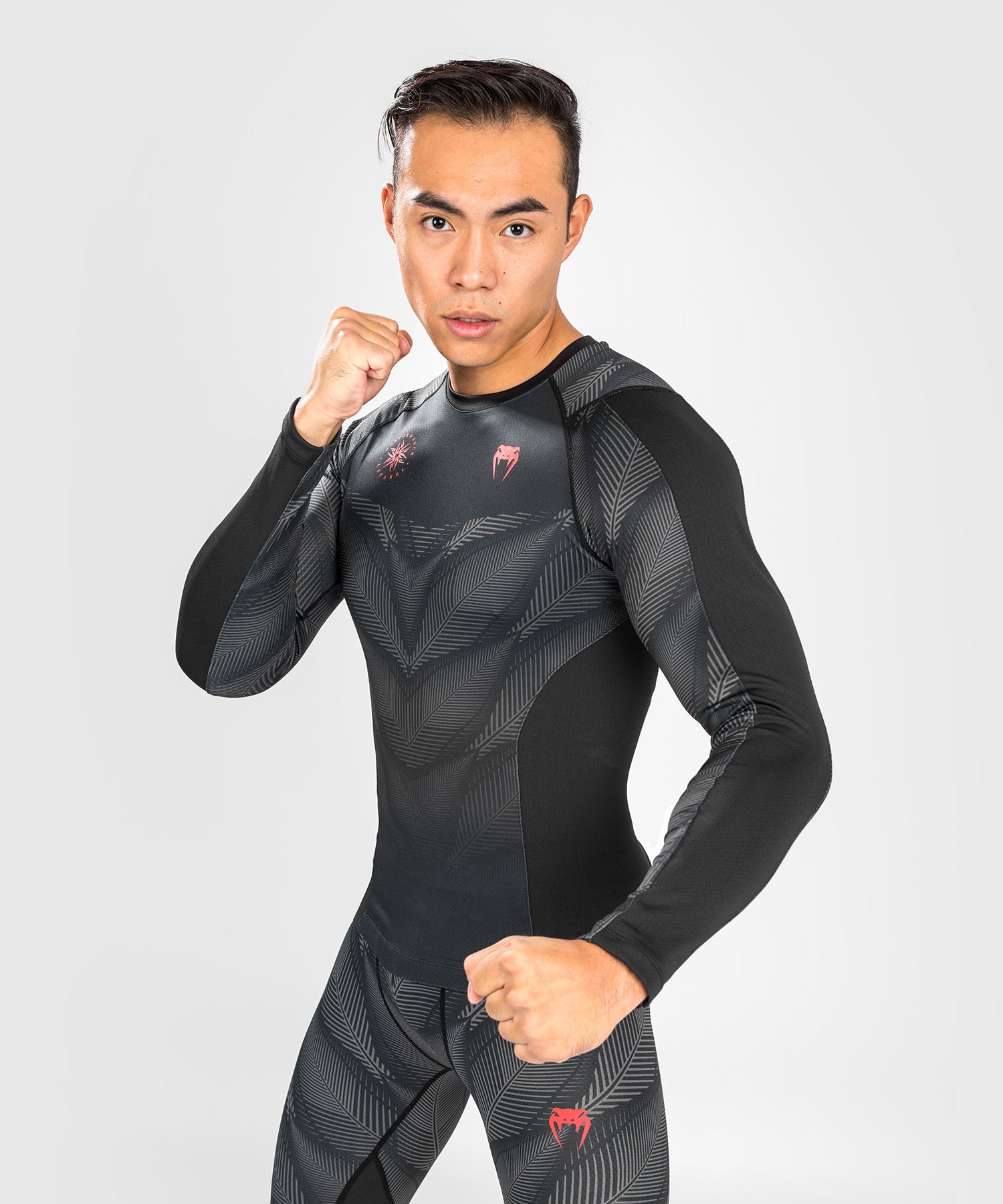 Venum Rashguard voor heren, Zwart/Wit, L Venum Rashguard voor heren, Zwart/Wit, L
