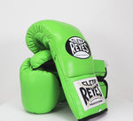 Bokshandschoenen Cleto Reyes Professionele CB2 Groen Lime met veters