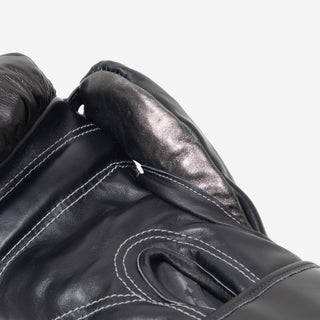 Bokshandschoenen Di Nardo met klittenband 16 Oz Bruin-zwart-zilver 