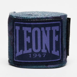 Bendaggi fasce mani 3,5 mt Leone AB705 Blu-verde Camo-Combat Arena