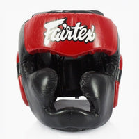 Caschetto Fairtex Diagonal Vision Sparring HG13 zwart-rood 
