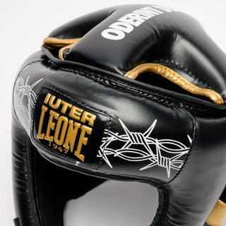 Hoofdbeschermer Leone IUTER Barbed Wire CS01IU Zwart-Combat Arena