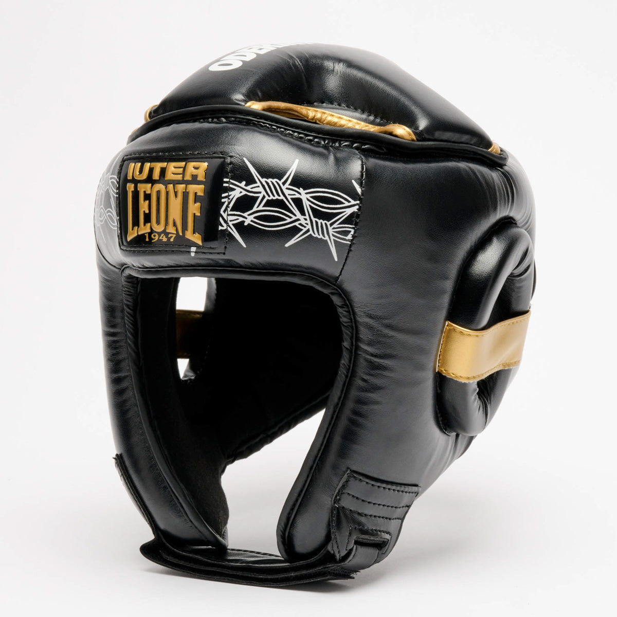 Hoofdbeschermer Leone IUTER Barbed Wire CS01IU Zwart-Combat Arena