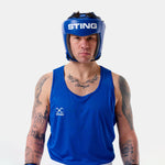Hoofdbeschermer Sting Competition Goedgekeurd World Boxing Blauw 