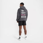 Sweatshirt Boxraw We Don't Play Boxing oversize met capuchon Grijs-roze-Combat Arena