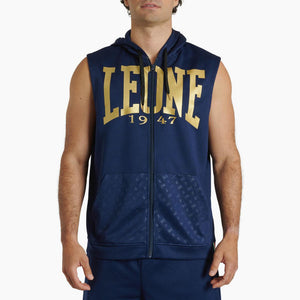 Mouwloos sweatshirt met capuchon Leone DNA ABX720 Blauw 