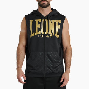 Mouwloos sweatshirt met capuchon Leone DNA ABX720 Zwart 