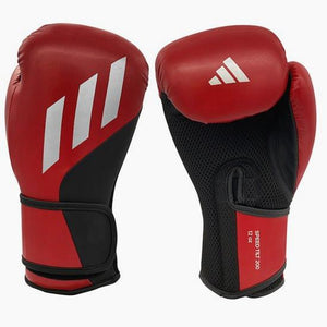 Bokshandschoenen Adidas Speed Tilt 200 WAKO 10 Oz Rood-zwart-zilver 