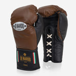 Bokshandschoenen Di Nardo met Veters 12 Oz Bruin-zwart-Combat Arena