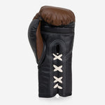 Bokshandschoenen Di Nardo met Veters 12 Oz Bruin-zwart-Combat Arena