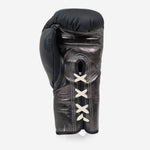 Bokshandschoenen Di Nardo met Veters 12 Oz Zwart-donkere zilver-Combat Arena