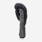 Bokshandschoenen Di Nardo met Veters 12 Oz Zwart-donkere zilver-Combat Arena