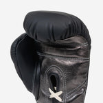 Bokshandschoenen Di Nardo met Veters 12 Oz Zwart-donkere zilver-Combat Arena