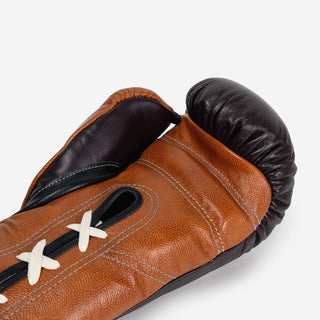 Bokshandschoenen Di Nardo met Veters 14 Oz Bourgogne-cognac-Combat Arena