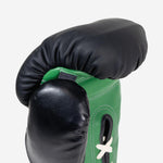 Bokshandschoenen Di Nardo met Veters 14 Oz Zwart-groen-Combat Arena
