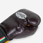 Bokshandschoenen Di Nardo met Veters 16 Oz Bourgondië-geel-Combat Arena