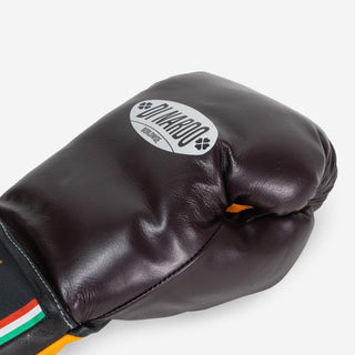Bokshandschoenen Di Nardo met Veters 16 Oz Bourgondië-geel-Combat Arena