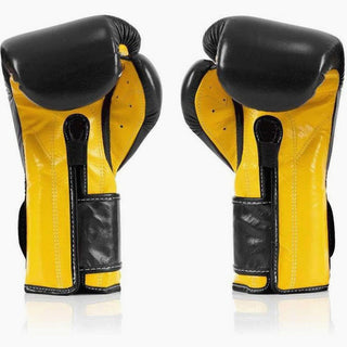 Bokshandschoenen Fairtex Mexicaanse stijl BGV9 Zwart-Geel